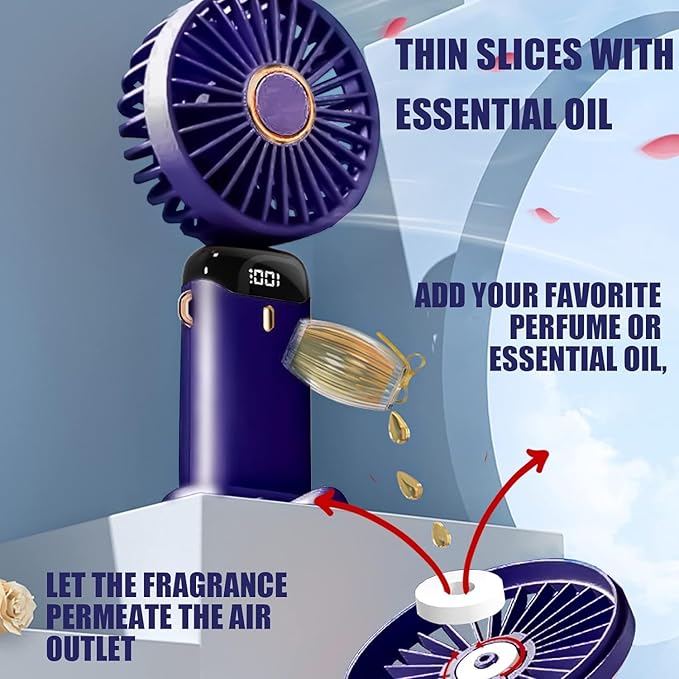 Breezelio™ Powerful Handheld Fan with Display